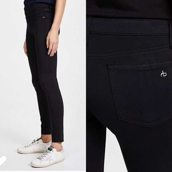 ✨HP!✨ Rag & Bone Black Plush Skinny Jeans - Picture 3 of 8